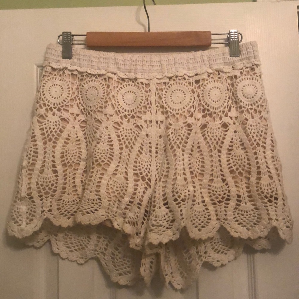 Crochet shorts from Anthropologie